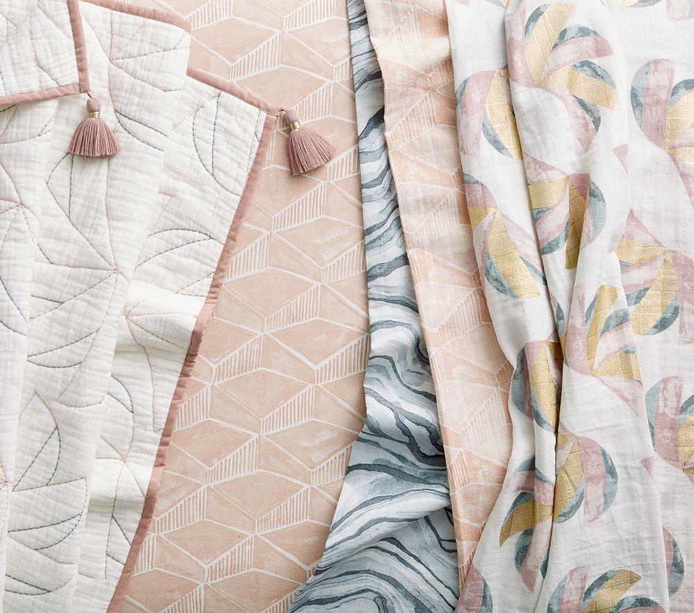 west elm x pbk Deco Geo Organic Cot Fitted Sheet